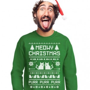 "A Meowy Christmas" Men's Sweatshirt