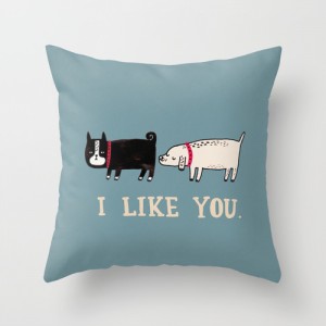"I like you" Dog Pillow Cover
