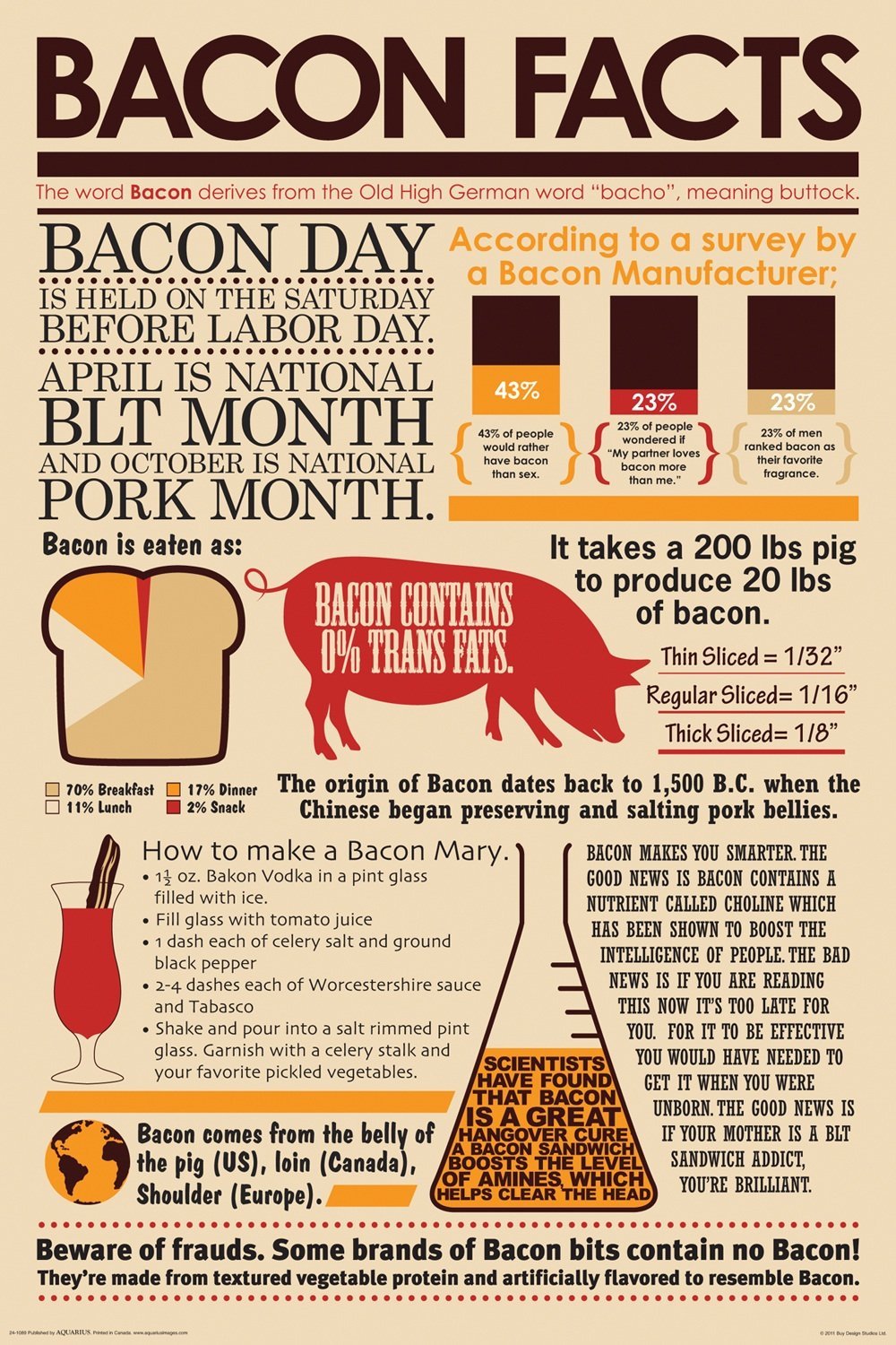Bacon Facts Poster