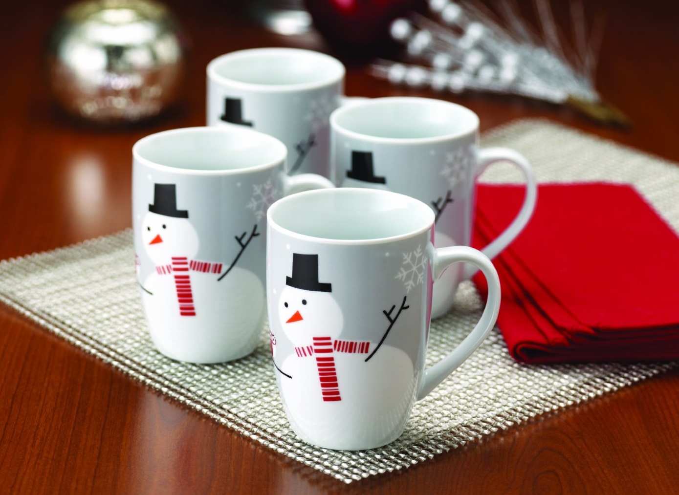 Snowman 4 Mugs Gift Box