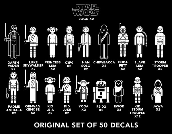 Star Wars Car Decals Stickers