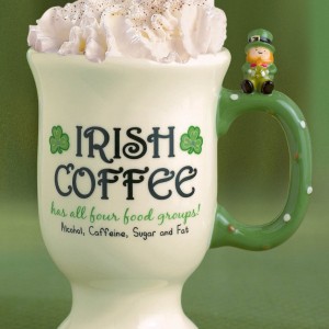 Irish Coffee Mug with Lucky Leprechaun 