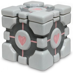 Portal Companion Cube Cookie Jar