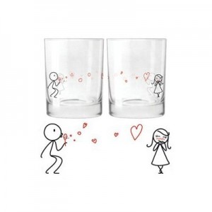 Romantic Double Drinking Glasses