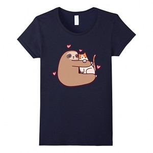 Sloth Loves Cat T-Shirt