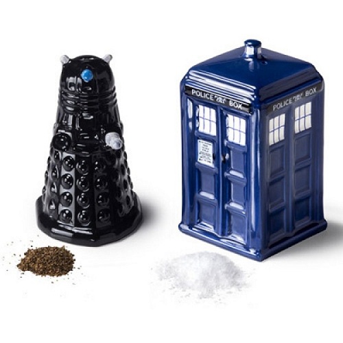 TARDIS And Dalek Salt and Pepper Shakers